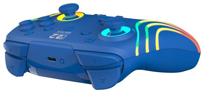 Gamepad für Nintendo Switch, Nintendo Switch 2, Nintendo Switch Lite, Nintendo Switch OLED  Afterglow Wave Wireless Controller (Blau) 