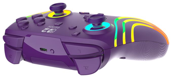 Gamepad für Nintendo Switch, Nintendo Switch 2, Nintendo Switch Lite, Nintendo Switch OLED  Afterglow Wave Wireless Controller (Violett) 