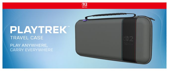 PlayTrek Etui Offiziell von Nintendo lizenzierte Reiseetui zum Schutz deiner Nintendo Switch 2, Antrazitschwarz 