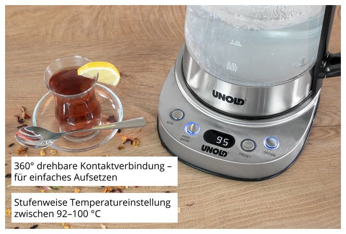 1,7 l Wasserkocher 1800 W  18215 Samowar Selin (Edelstahl) 