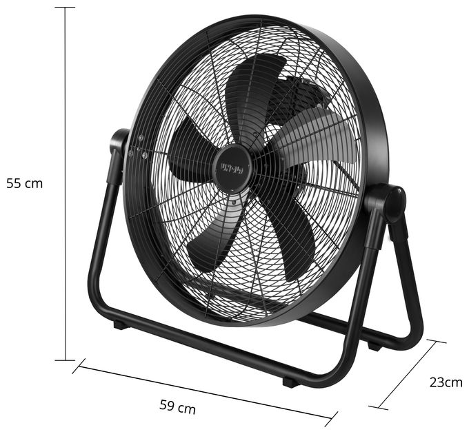 Turmventilator Stand neigbar 41 dB  Windmaschine Black Steel (Schwarz) 