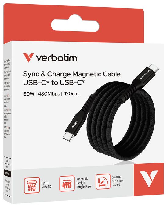 0,48 Gbit/s Stecker Rundkabel USB C auf USB C bis 60 W 1,2 m  31859 (Schwarz) 