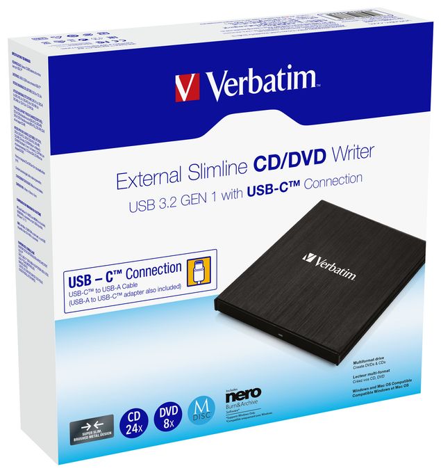 43886 Slimline externer CD/DVD-Brenner 