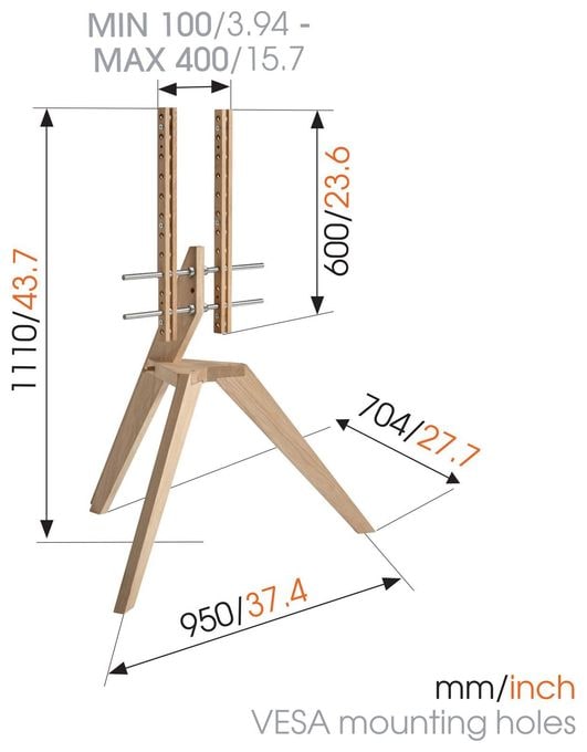Flur Halterung bis 177,8 cm (70") 40 kg Next OP1 