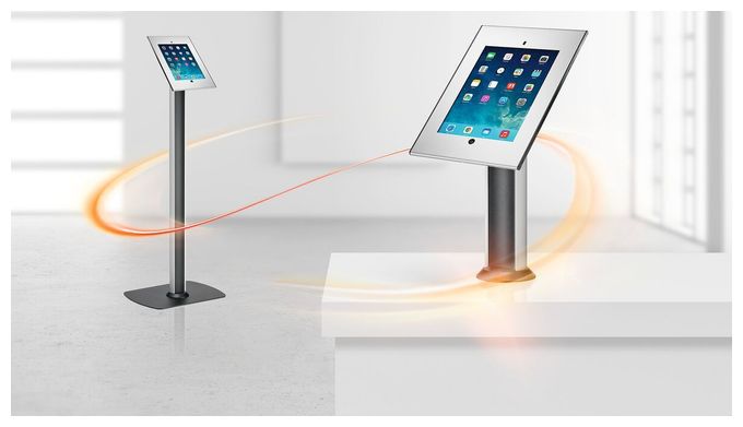 aus Aluminium, Stahl für Apple iPad Air 1 / 2 & iPad Pro 9.7 bis 24,6 cm (9.7")  PTS1213 TabLock (Silber) 