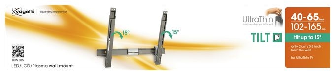 Wand Halterung bis 165,1 cm (65") 25 kg 0 - 15° Thin315 UltraThin 