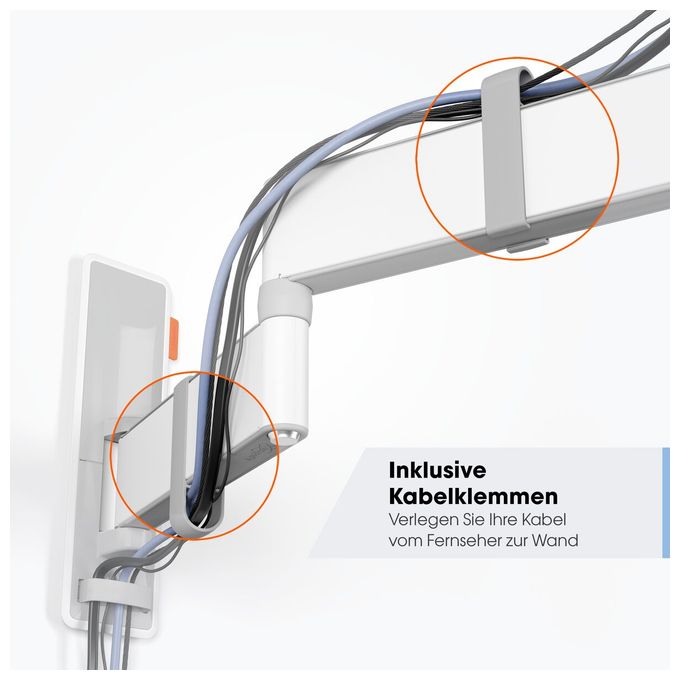 Wand Halterung 180° bis 165,1 cm (65") 25 kg 0 - 20° neigbar TVM3445 schwenkbare 