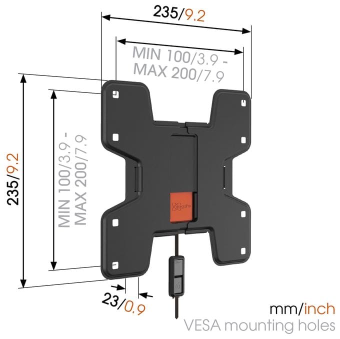 Wand Halterung bis 101,6 cm (40") 20 kg Wall 2105 