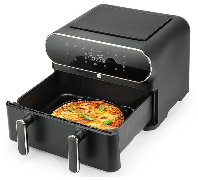 Doppel Heißluftfritteuse 11 l  AF-2x50 Dual (Schwarz) 