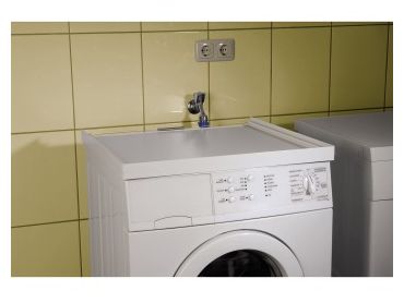 110815 Zwischenbausatz für Waschmaschine Trockner Weiß Weiß 