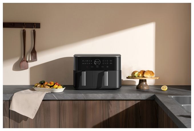 Doppel Heißluftfritteuse 10 l 2700 W  BHR07SGEU (Schwarz) 