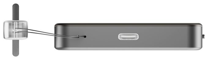 1000 mAh Powerbank USB Typ-C Kabelloses Laden  MagFix Pro (Schwarz) 