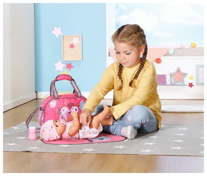 BABY born Wickeltasche mit Wickelunterlage 