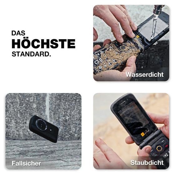 4G Smartphone 7,11 cm (2.8 Zoll) Dual Sim  M8 Flip (Schwarz) 