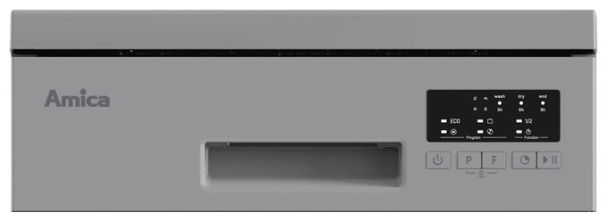 45 cm Geschirrspüler freistehend leise 11 Maßgedecke aquaStop Funktion (Silber) GSP 539 460 