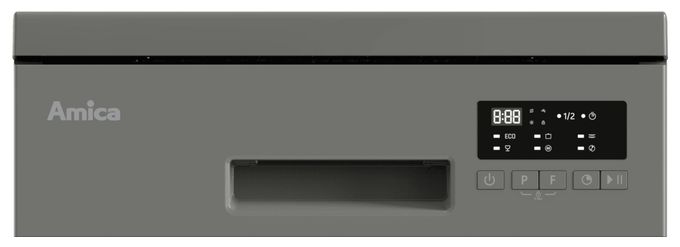 45 cm Geschirrspüler freistehend leise 11 Maßgedecke aquaStop Funktion (Grau) GSP531470SM 