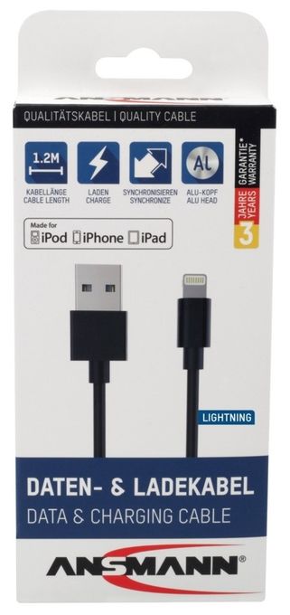Stecker USB A auf Lightning 1,2 m  1700-0078 (Schwarz) 