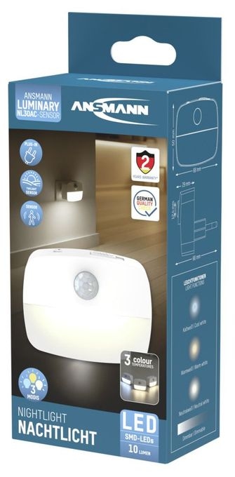 LED Kaltweiße, Warmweiß, Naturweiß AC NL30AC Sensor-Nachtlicht 
