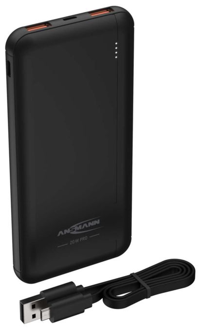 10000 mAh Powerbank Micro-USB + USB Type-C  PB320PD (Schwarz) 