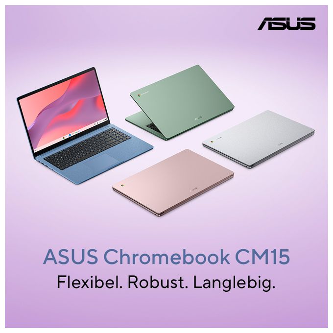 Full HD Notebook 39,6 cm (15.6 Zoll) 1920 x 1080 Pixel 128 GB eMMC ChromeOS MediaTek Kompanio max. 2,6 GHz  Chromebook CM1505CM4A-S70032 (Pink) 