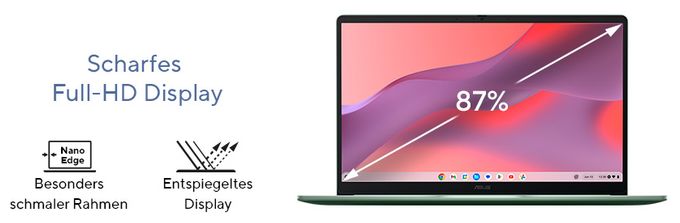 Full HD Notebook 39,6 cm (15.6 Zoll) 1920 x 1080 Pixel 8 GB Ram 128 GB eMMC ChromeOS Intel® N max. 3,4 GHz  Chromebook CX1505CTA (Pink) 