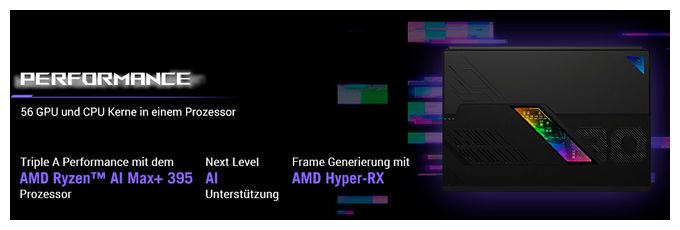 WQXGA Notebook 34 cm (13.4") 2560 x 1600 Pixel 1 TB SSD Windows 11 Home AMD Ryzen AI Max+ max. 5,1 GHz  ROG Flow GZ302EA-RU073W (Schwarz) 