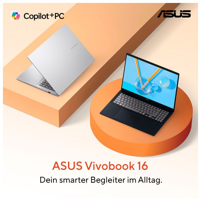 WUXGA Notebook 40,6 cm (16 Zoll) 1920 x 1200 Pixel 1 TB SSD Windows 11 Home AMD Ryzen 7 max. 5 GHz  Vivobook M1607KA-MB187W Copilot+ PC (Blau) 