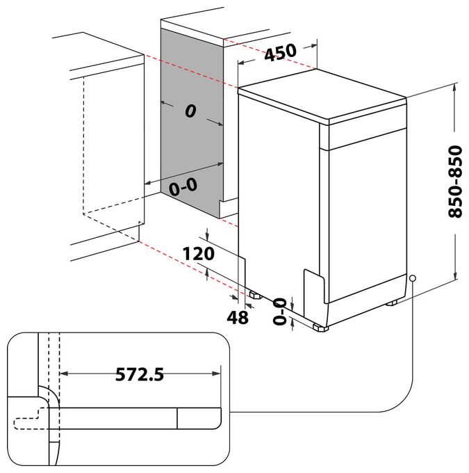 45 cm Geschirrspüler freistehend Sehr leise 11 Maßgedecke ActiveDry BK6FC11BS7A0X 