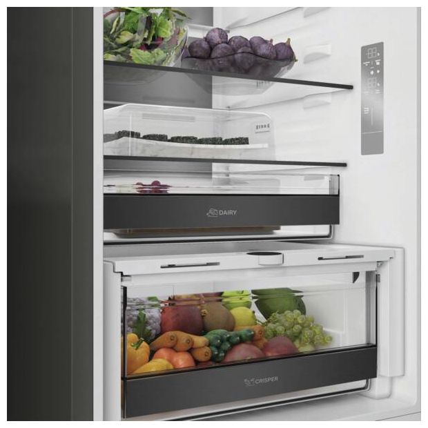297 l / 118 l Kühl-Gefrierkombi freistehend NoFrost 118 kWh Jahr  KGDNF20AMDBL (Schwarz) 