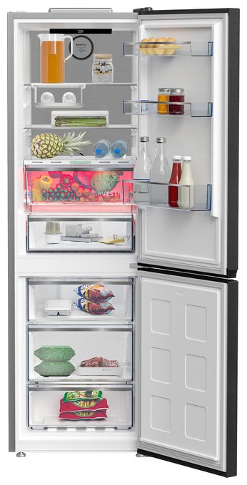 210 l / 106 l Kühl-Gefrierkombi freistehend NoFrost 165 kWh Jahr  B5RCNA366LXBRW (Edelstahl) 