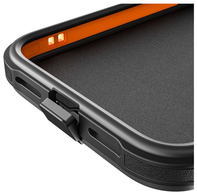 Cover für Apple iPhone 17 Pro Max  / 18 Pro Max  Ultra Robust (Schwarz, Orange) 