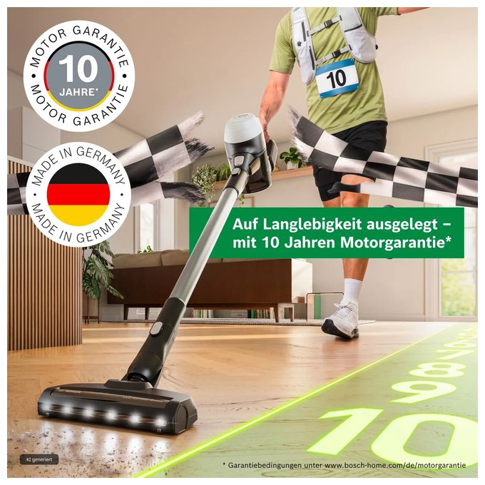 Handstaubsauger Beutellos bis 50 min Laufzeit 25,2 V  Unlimited 5 BBU52WBA (Weiß) 