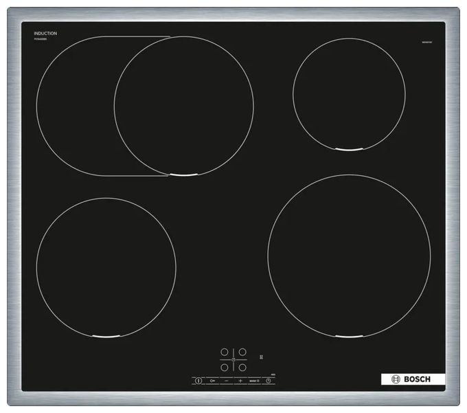 Herdset groß AutoClean Ecoclean mit 60 cm Induktions Kochfeld HBD635CS65 (HBG537BB4 + PIF645BB5E) 