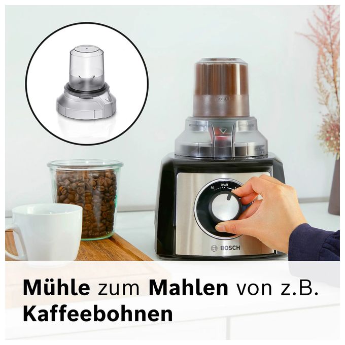 900 W Küchenmaschine 2,3 l  MCM3PM38S MultiTalent 3 Plus (Schwarz/Silber) 