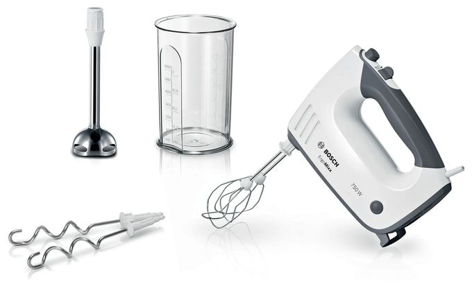 Handmixer 750 W 5 Stufen  MFQ37470 ErgoMixx (Schwarz, Weiß) 