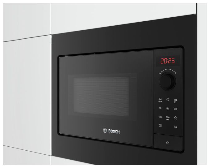 Einbau-Mikrowelle 800 W Größe: klein 5 Stufen (Schwarz) Serie 2 BFL523MB4 