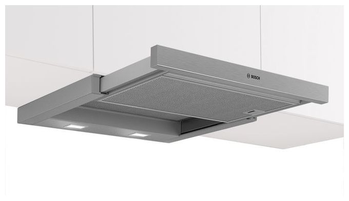 Abluft/Umluft Dunstabzugshaube/Esse Einbau 60 cm (Metallisch, Silber) Serie 2 DFL064W54 