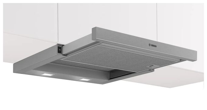 Abluft/Umluft Dunstabzugshaube/Esse Einbau 60 cm (Metallisch, Silber) Serie 2 DFM064W55 