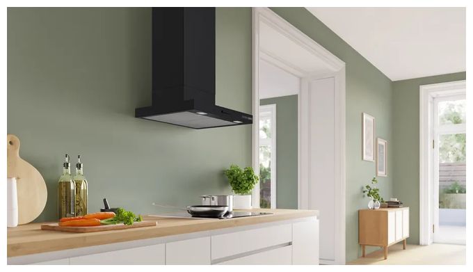 Abluft Dunstabzugshaube/Esse Wand 60 cm (Schwarz) Serie 2 DWB63BC60 