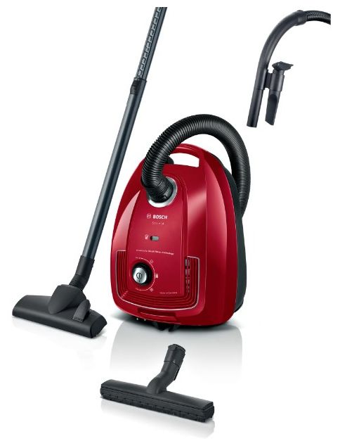 Bodenstaubsauger mit Staubbeutel 600 W Micro  Serie 4 BGD38RD1H (Rot) 