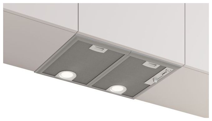 Abluft/Umluft Dunstabzugshaube/Esse Einbau 50 cm (Metallisch, Silber) Serie 4 DHL555BM 