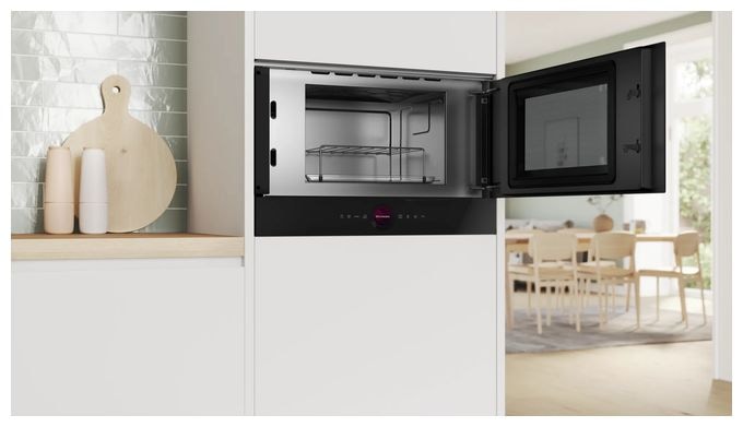Einbau-Mikrowelle 900 W Größe: mittel 5 Stufen (Schwarz) Serie 8 BER7321B1 