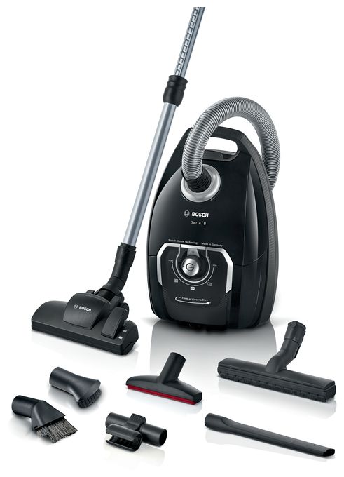 Bodenstaubsauger mit Staubbeutel 650 W Allergie-Filter  Serie 8 BGL8XALL (Schwarz) 