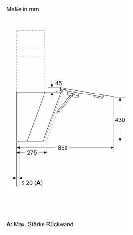 Umluft Dunstabzugshaube/Esse Wand 90 cm (Schwarz) Serie 8 DWK91LT60 