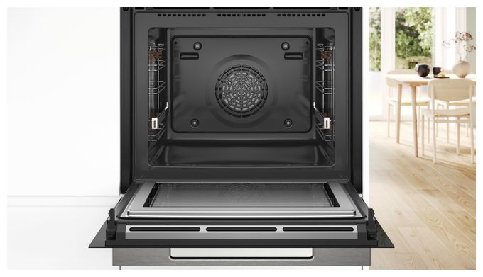 Einbaubackofen groß AutoClean Mikrowelle Serie 8 HMG776NB1 