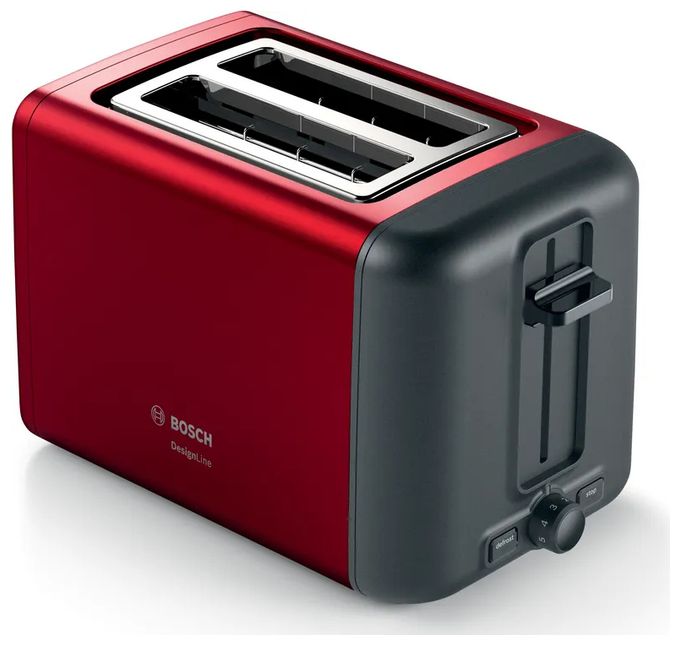 Toaster 970 W 2 Scheibe(n)  TAT3P424DE DesignLine (Schwarz, Rot) 