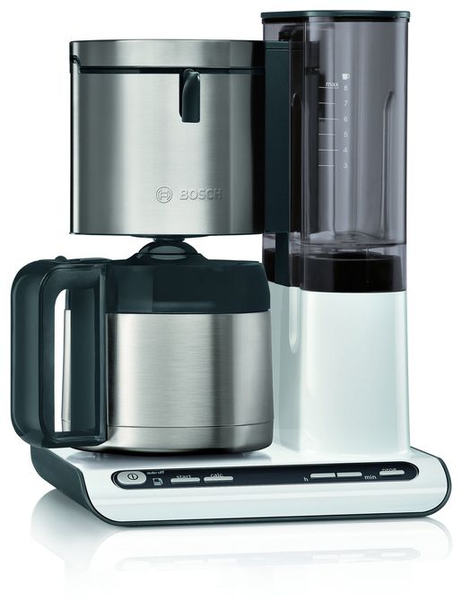 8 Tassen Thermo Filterkaffeemaschine 1,1 l  TKA8A681 Styline (Edelstahl, Weiß) 