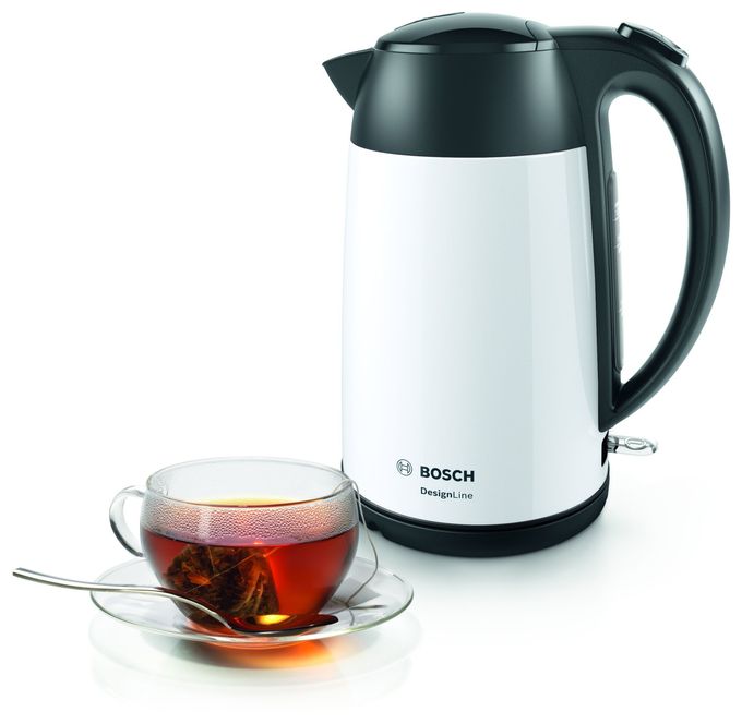1,7 l Wasserkocher 2400 W  TWK3P421 DesignLine (Schwarz, Weiß) 