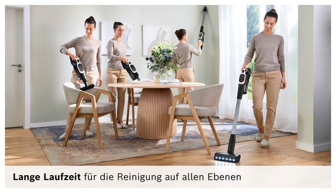 Handstaubsauger Beutellos bis 60 min Laufzeit 18 V HEPA  Unlimited 9 BKS931BA (Weiß) 