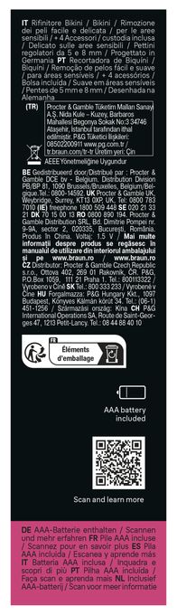 Haarschneider Batterie Silk-epil FG1100 Bikini Styler 